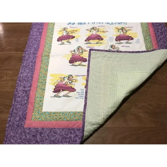 Olive Oyl Oil From Popeye Do The Macarena Vintage Wall Hanging Fabric Handmade